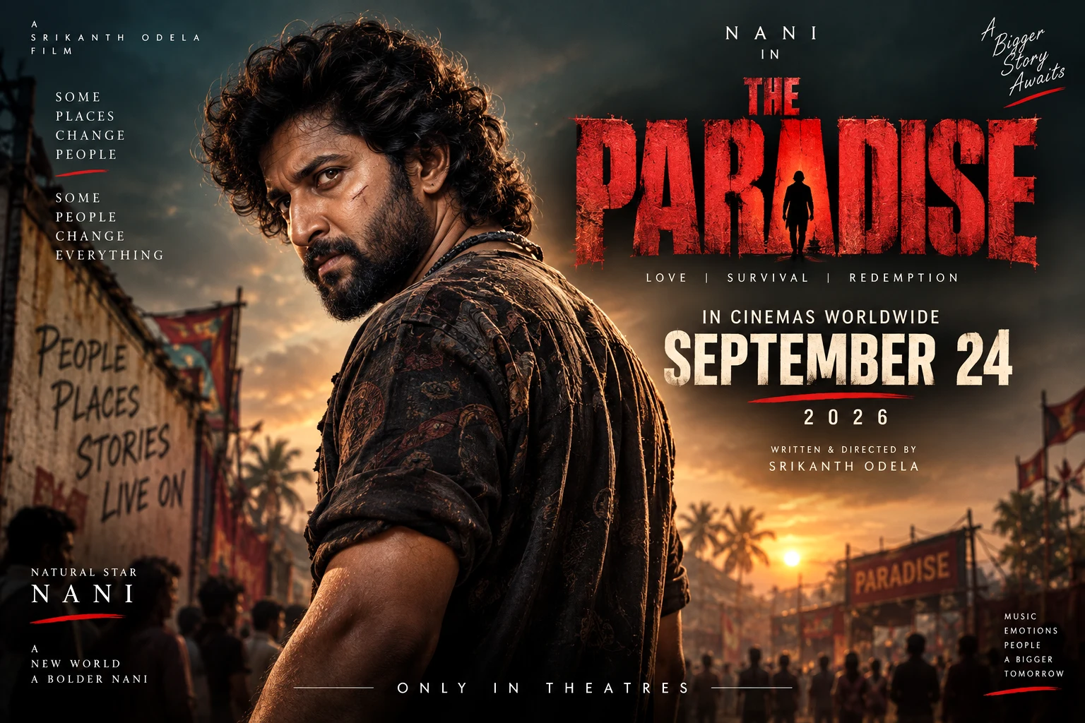 Nani in The Paradise representing the actor’s upcoming September 24 theatrical release