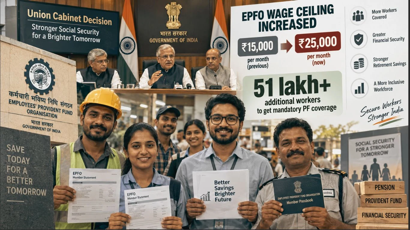 the Union Cabinet’s decision to raise the EPFO wage ceiling and expand mandatory provident fund coverage for workers