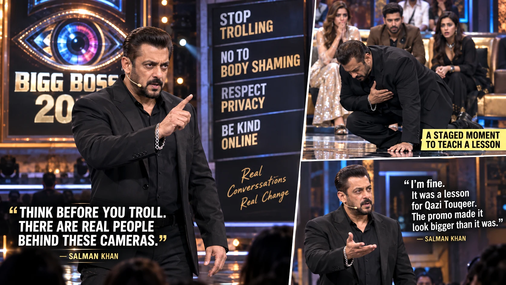 Salman Khan’s intense Weekend Ka Vaar segment on Bigg Boss 20 addressing trolling and a staged health scare