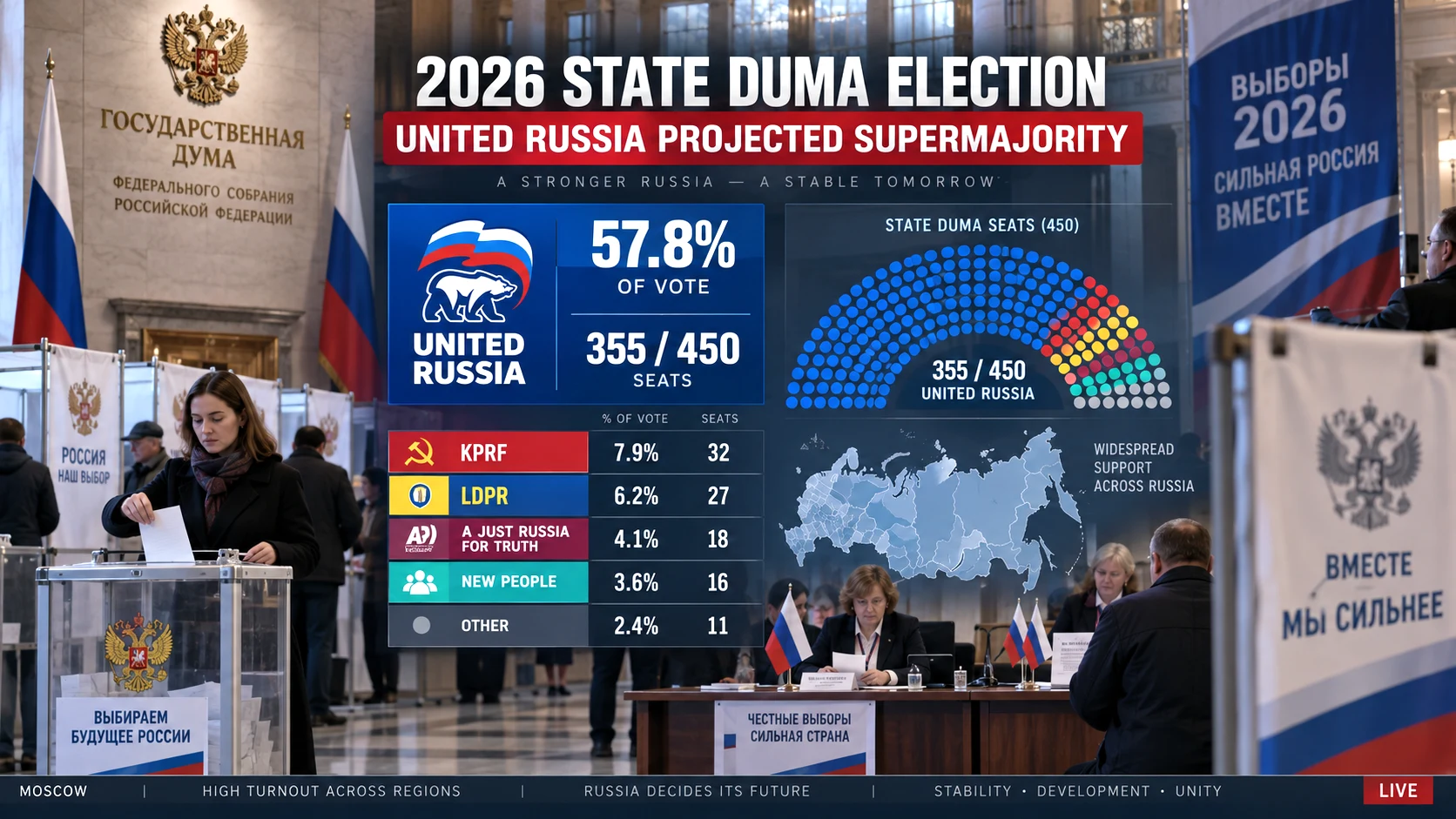 the 2026 Russian State Duma election and United Russia’s projected supermajority