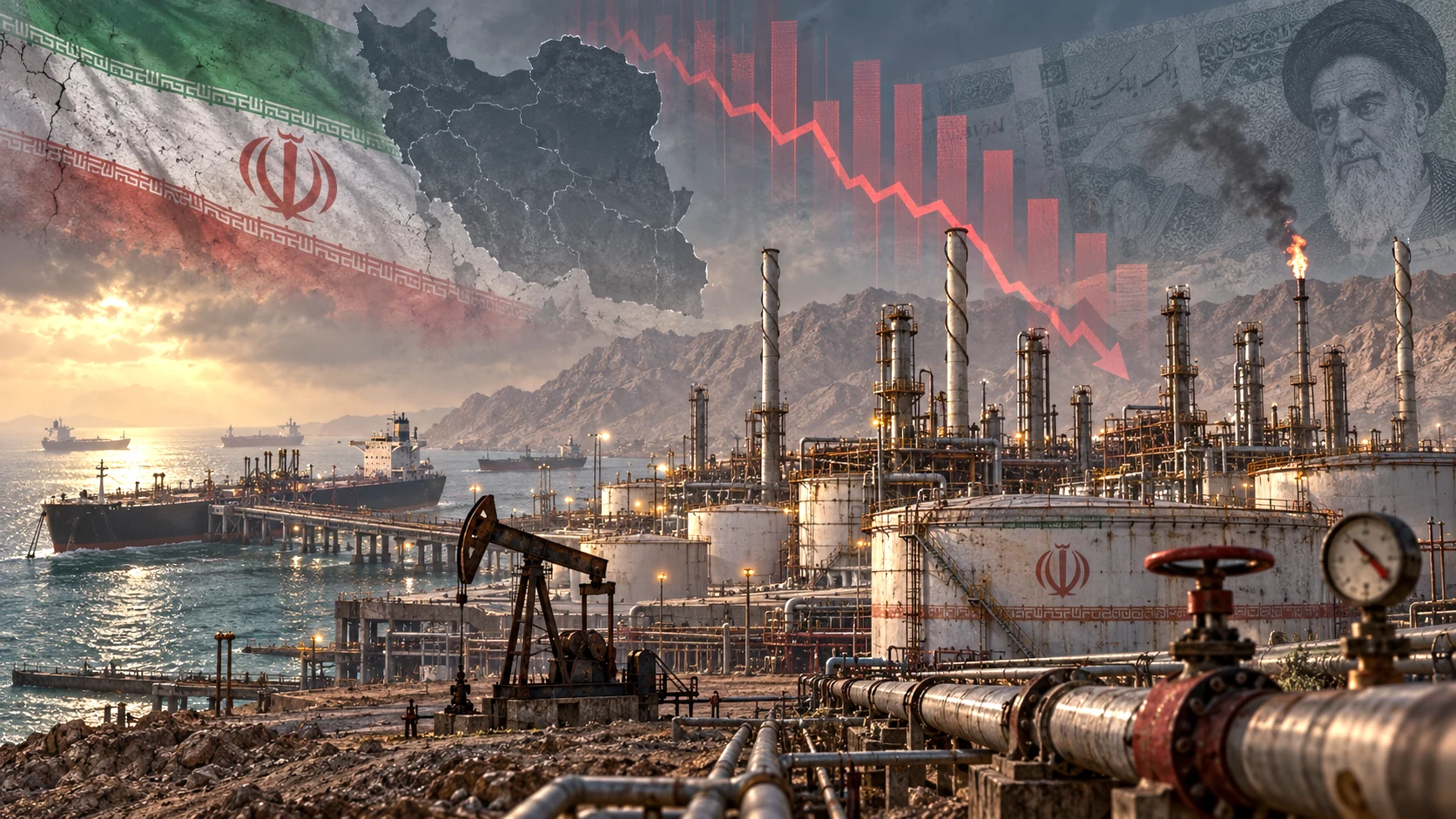 Iran’s economic contraction driven by oil disruptions and wartime pressures