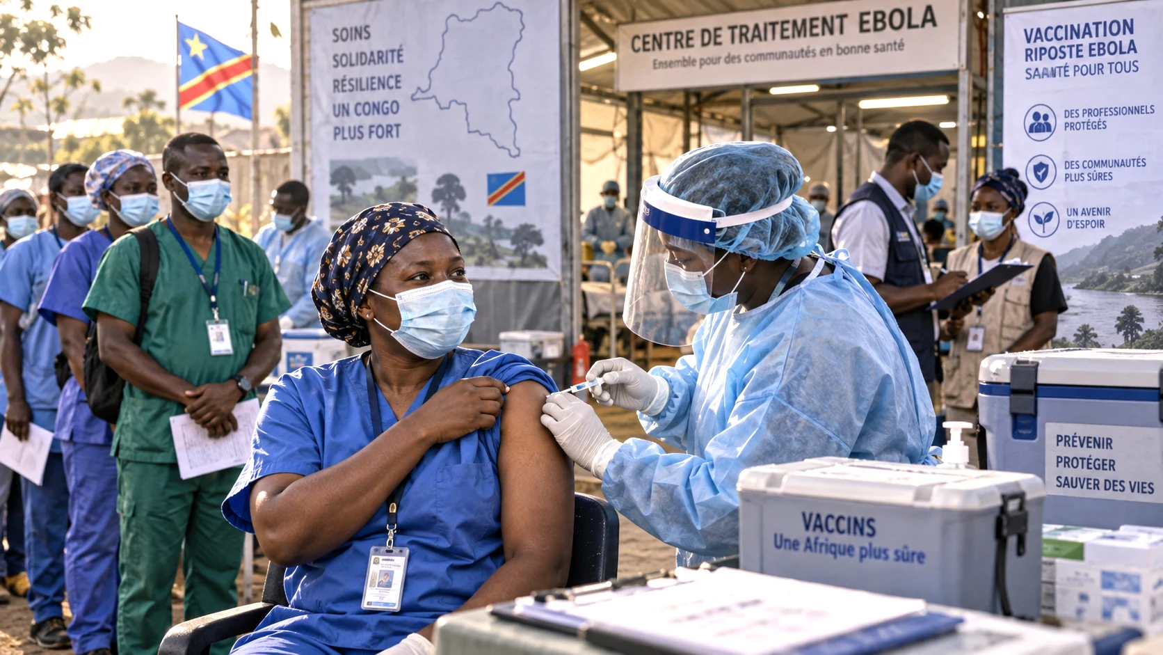 Ebola vaccination of frontline health workers in the Democratic Republic of the Congo