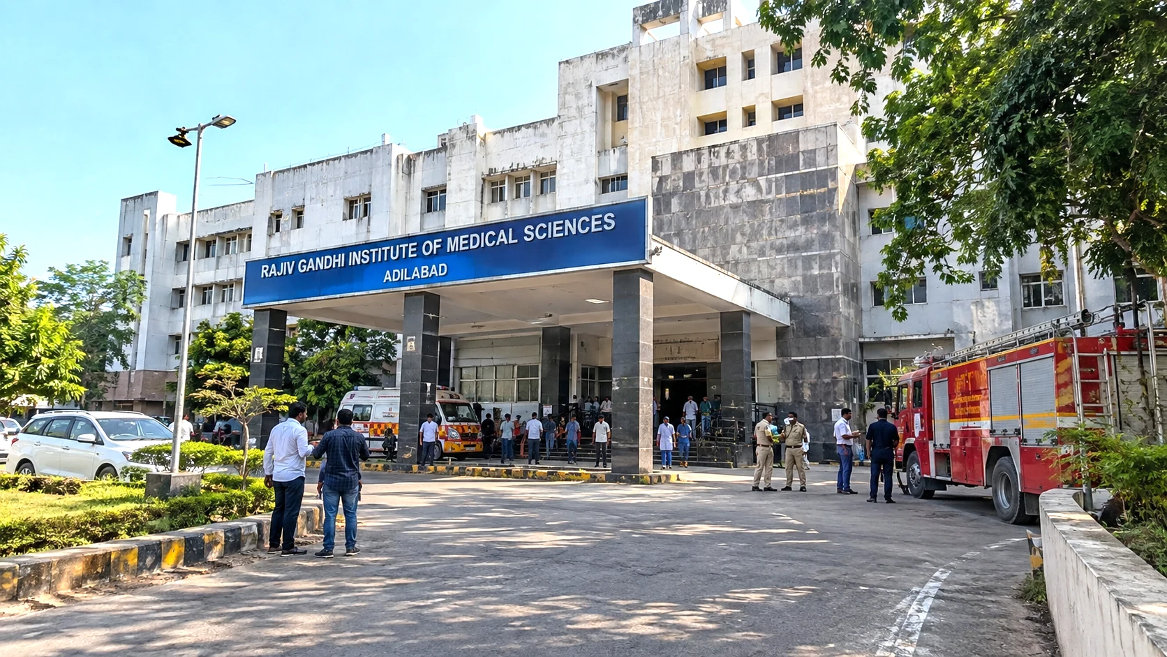 RIMS Adilabad hospital, where a fire was reported in the Special Newborn Care Unit on September 21, 2026