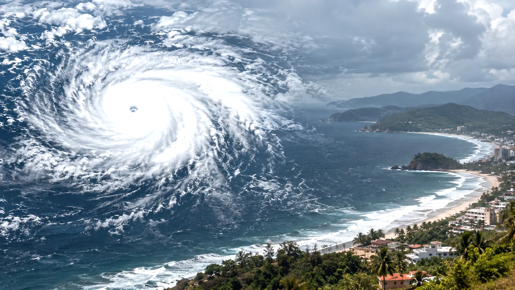 Hurricane Polo strengthening over the eastern Pacific Ocean off southwestern Mexico on September 22, 2026