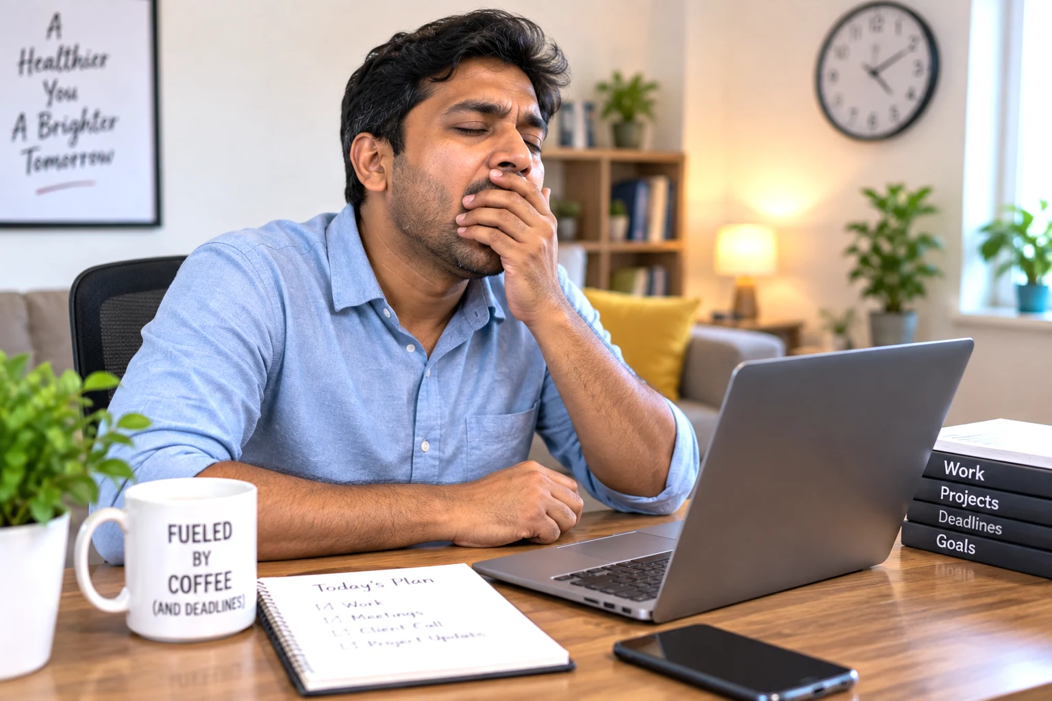 Adult experiencing persistent daytime tiredness while carrying out normal daily activities