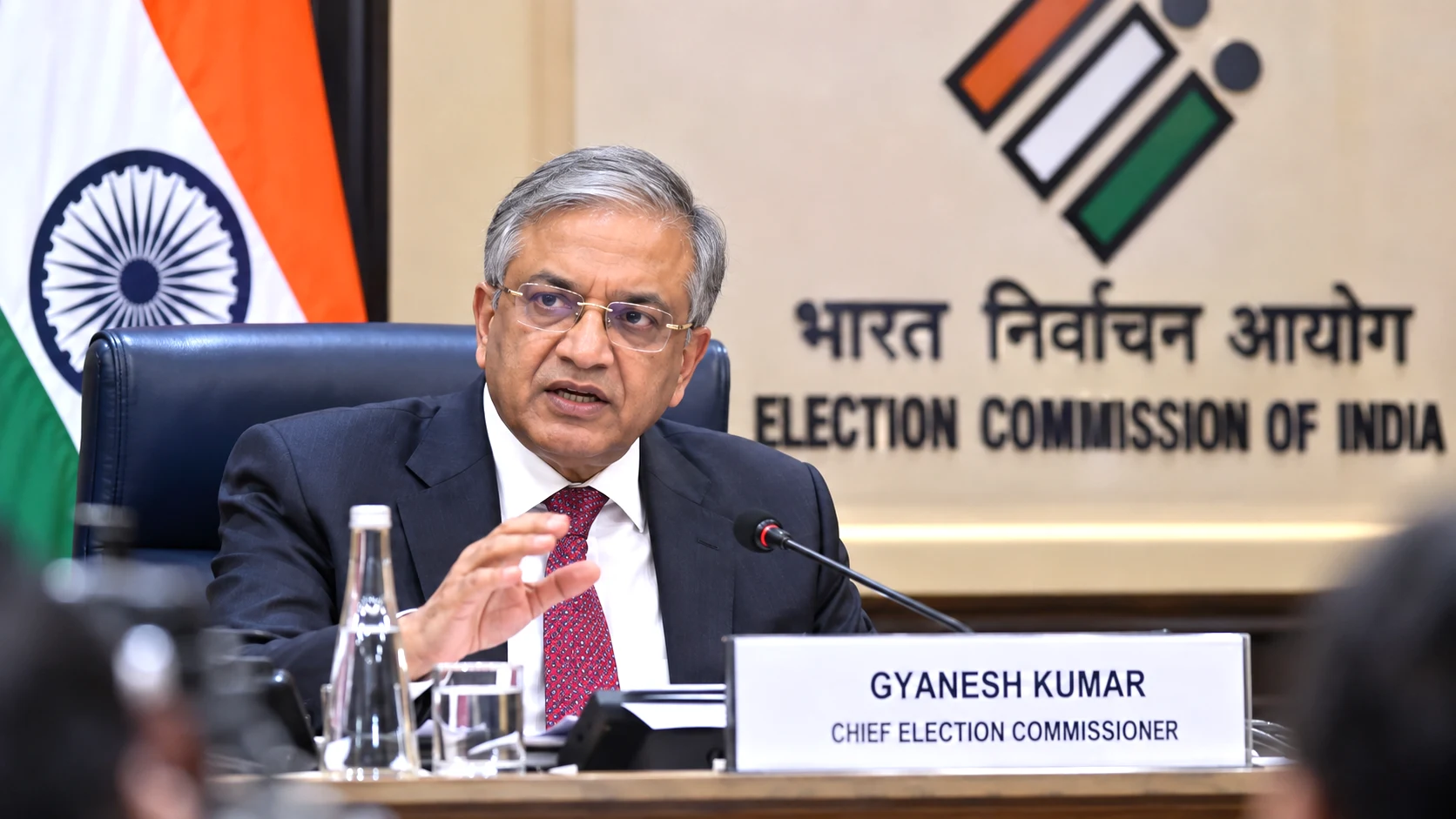 Chief Election Commissioner Gyanesh Kumar as Opposition parties prepare a fresh parliamentary motion seeking his removal